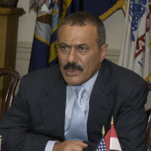 President Ali Saleh at the Pentagon on June 8, 2004 photo by Helene C. Stikkel